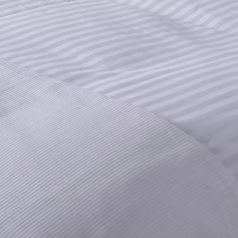 Wholesale 100% Cotton 3Cm Stripe Hotel Fitted Bed Sheet Set Used for 5 Star Hotel Knitted Bed Sheet