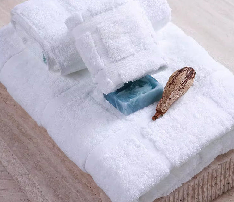Luxury Custom Towel Cotton Set Excellent Quality White