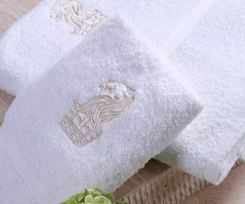 Iso9001 Certified Woven Embroidered Towels Bath Set Luxury Hotel 100% Egyptian Cotton