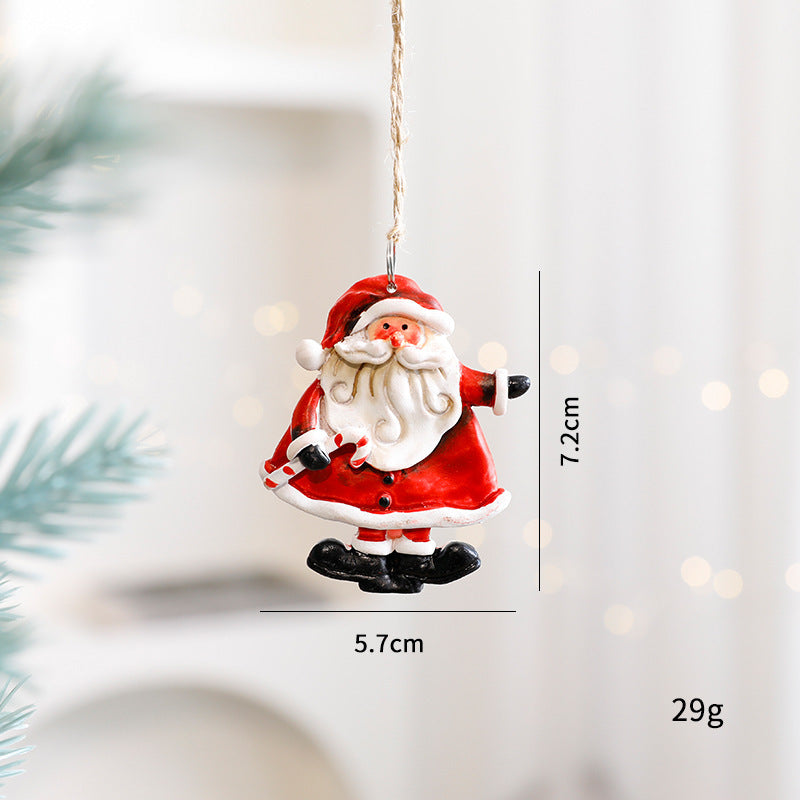 Christmas Decorations Elderly Snowman Gingerbread Man Small Pendant