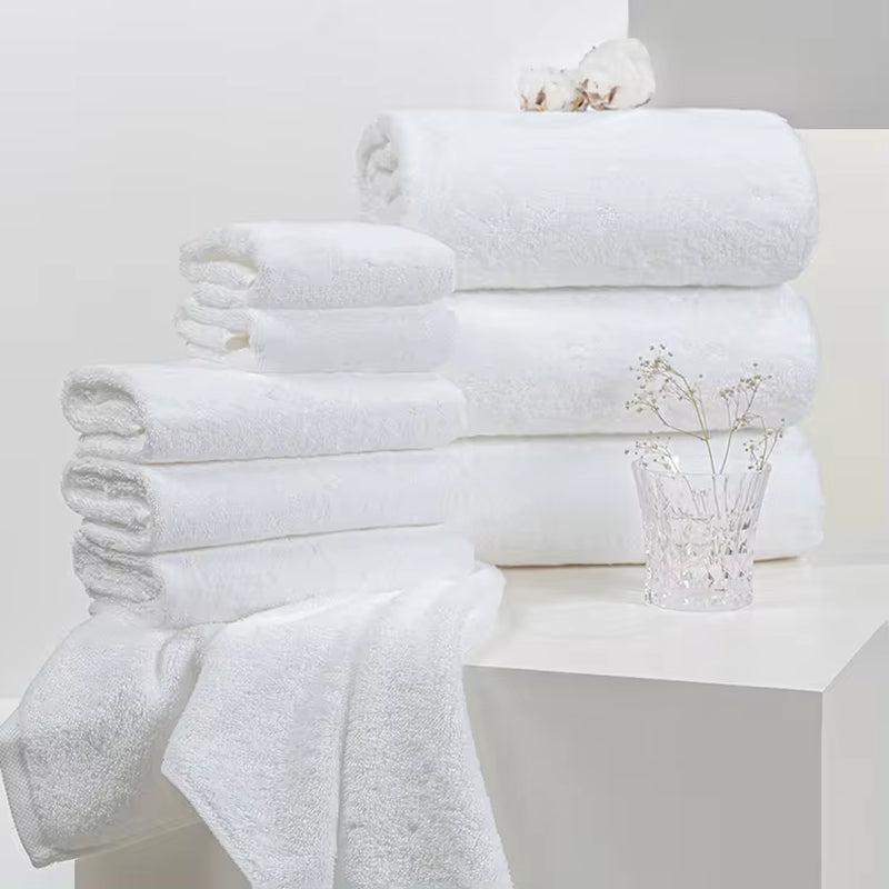 Wholesale Price High-Quality Cotton White 5 Star Hotel Towels Bath Towel Hand Towel