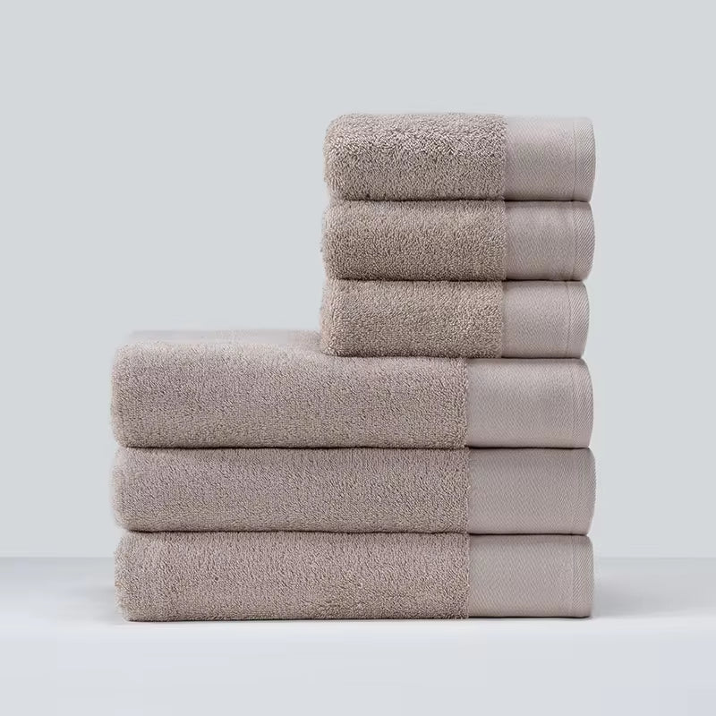 Custom Home Hotel Solid Color Face Towel Hand Towel 100% Cotton Bath Towel Sets