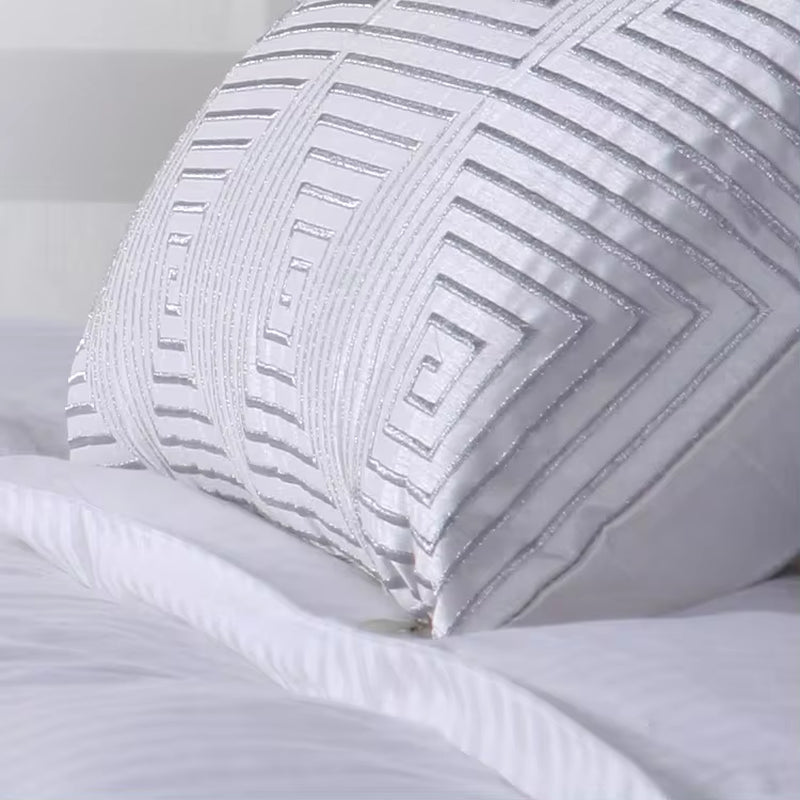 Wholesale 100% Cotton 3Cm Stripe Hotel Fitted Bed Sheet Set Used for 5 Star Hotel Knitted Bed Sheet