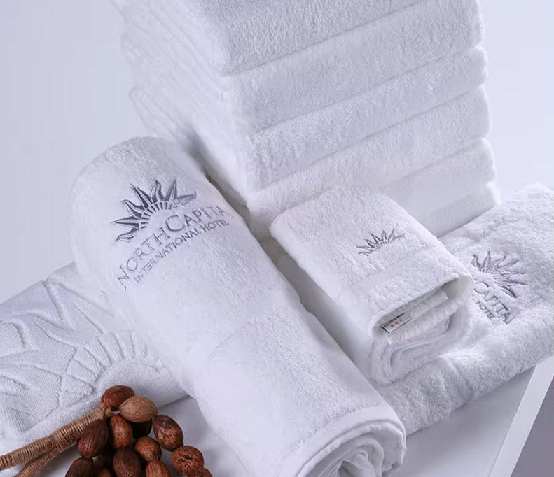 Hot Selling Pure Cotton White Hotel Towels Bath Towel Hand Towel