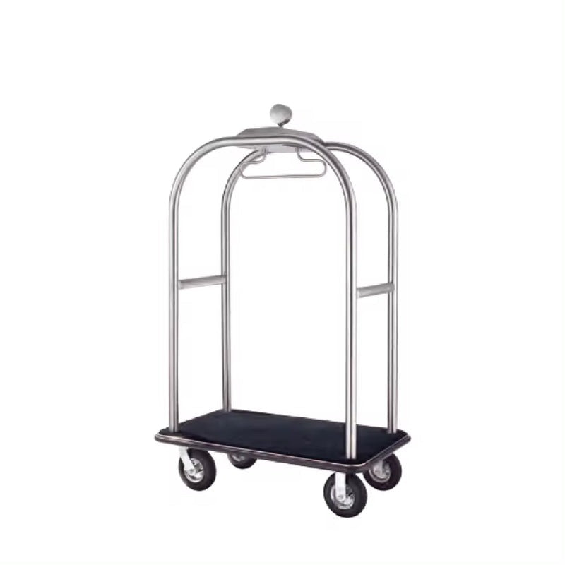 High Quality 304 Stainless Steel Hotel Used Bellman Baggag Cart