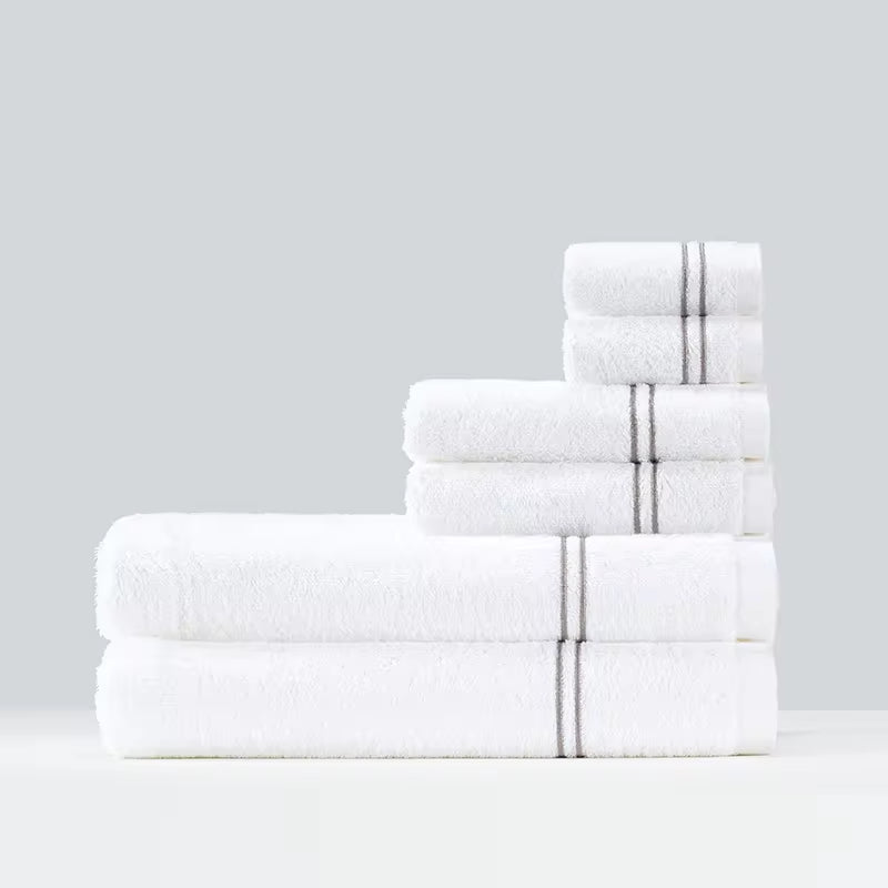 Wholesale Luxury 100% Cotton Bathroom Shower Towel Spa White Towel Hotel Towel Set