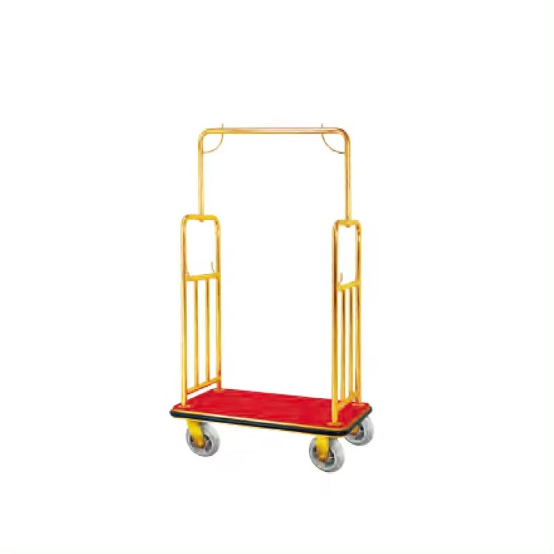 High Quality 304 Stainless Steel Hotel Used Bellman Baggag Cart