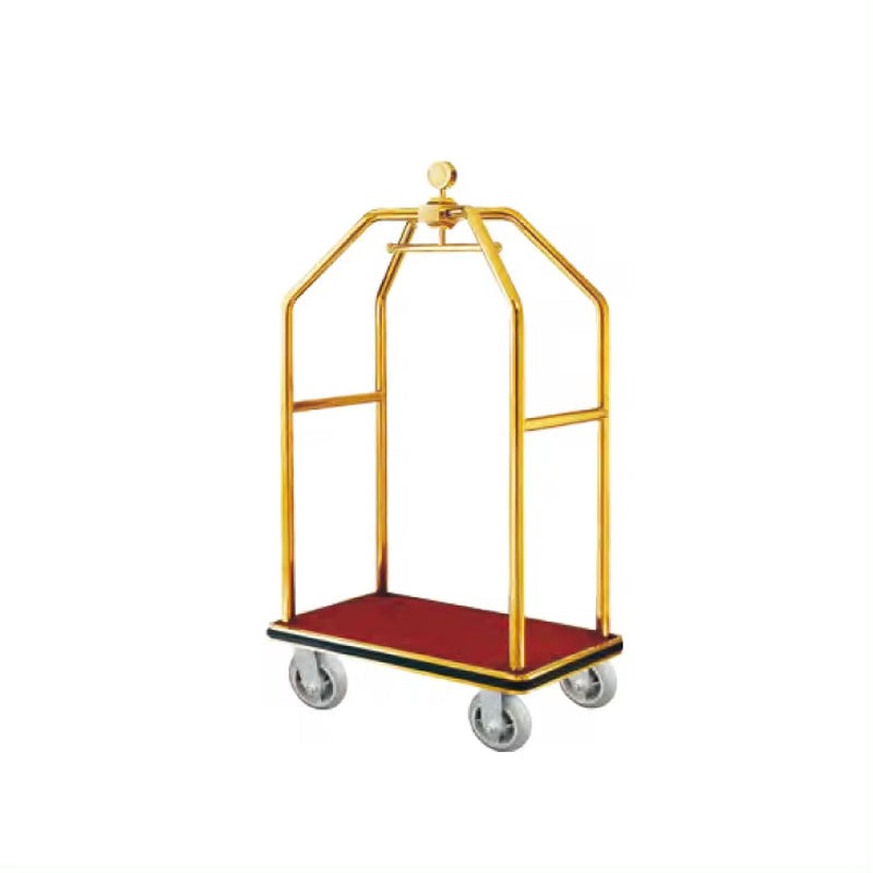 High Quality 304 Stainless Steel Hotel Used Bellman Baggag Cart