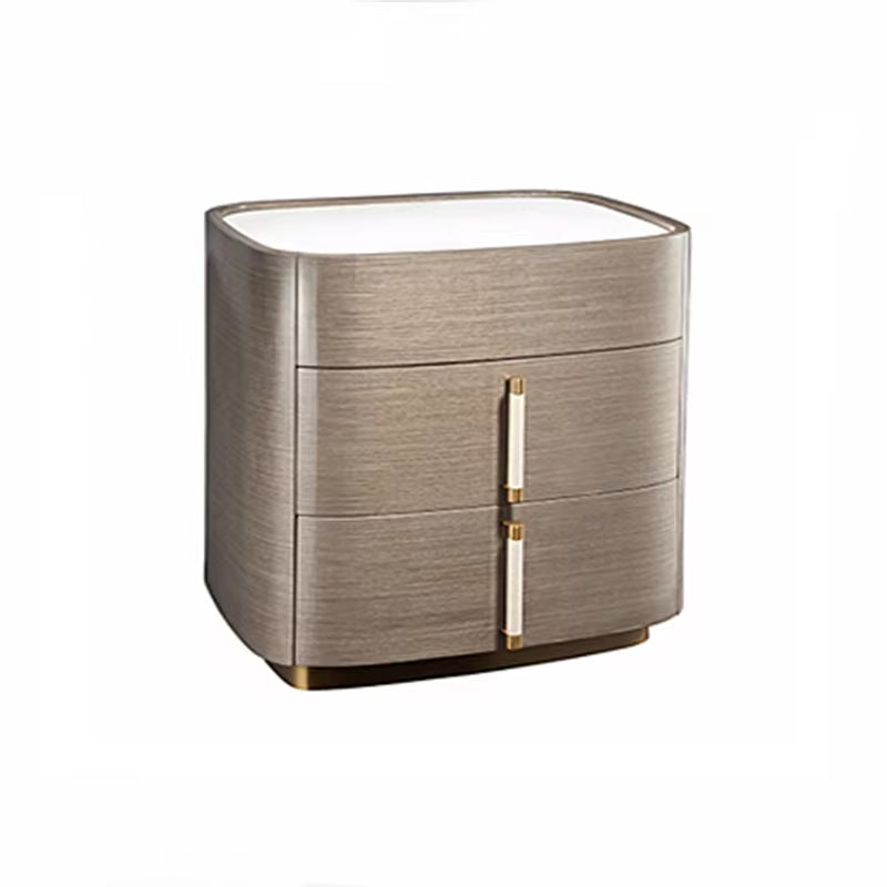 Modern Bedroom Furniture Set Marble Top Mdf Cabinet Nightstand