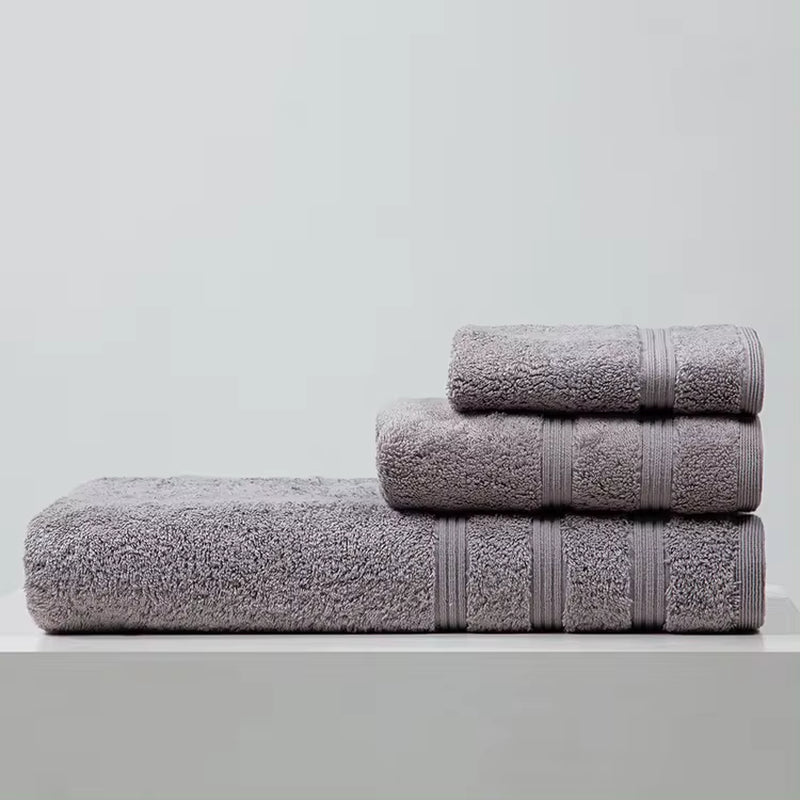 Custom Home Hotel Solid Color Face Towel Hand Towel 100% Cotton Bath Towel Sets