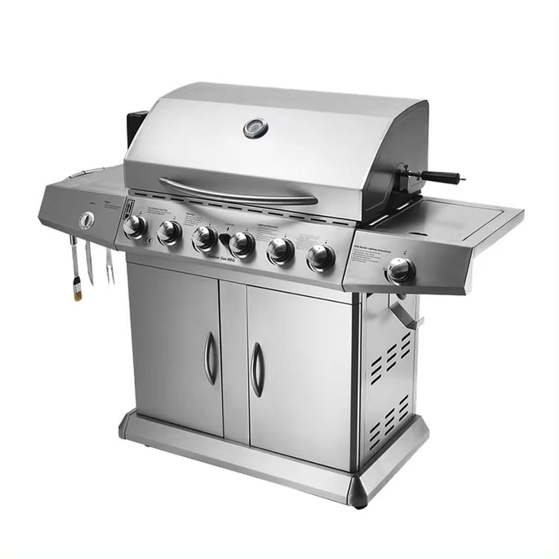 Heavy Duty Stainless Steel No Smoke Gas Rotating Grill Bbq